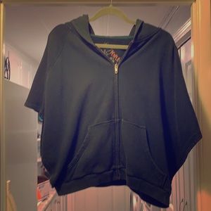 Free People crop zip hoodie